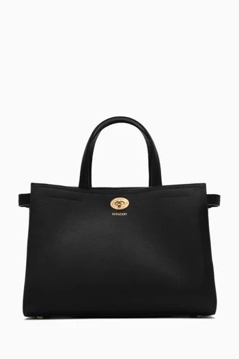 Small Check Cotswolds Tote Bag in Leather