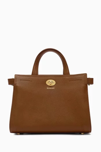 Mini Check Cotswolds Tote Bag in Leather
