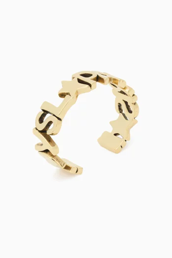 YSL Paris Cuff in Gold-tone Brass