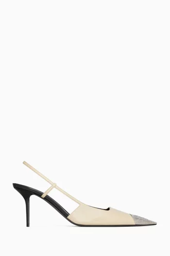Jeanne Slingback 75 Pumps in Smooth Leather