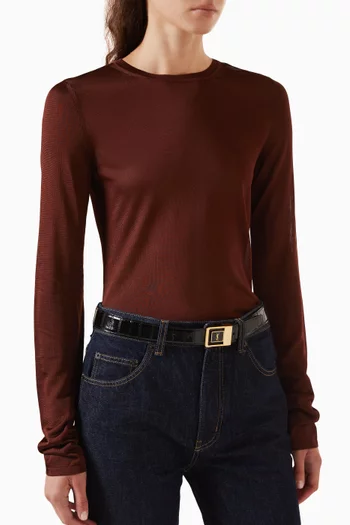 LA 66 Buckle Belt in Eel Leather