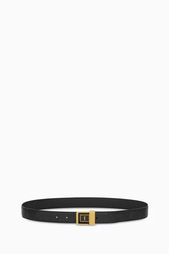 LA 66 Buckle Belt in Eel Leather