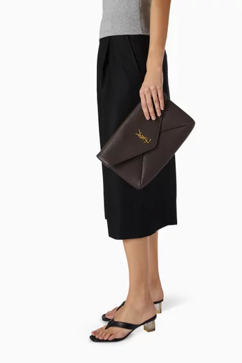 Large Cassandre Envelope Pouch in Lambskin Leather