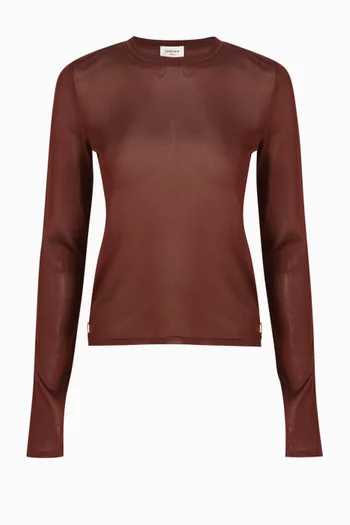 Cassandre Sheer Knit Top