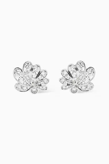 Chanterelle Diamond Earrings in 14kt Gold & Rhodium Vermeil