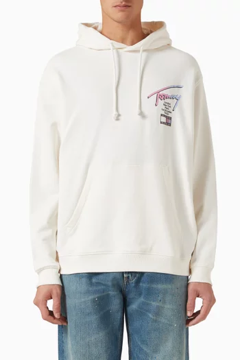 Signature Logo Hoodie in Cotton-terry
