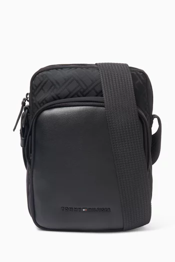 Flag Jacquard Crossbody Reporter Bag