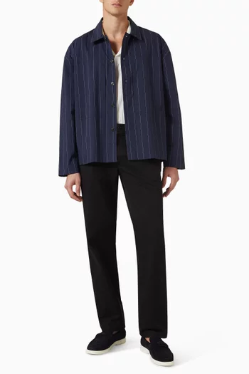 Relaxed-fit Pinstripe Overshirt