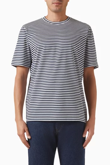 Mercerised Stripe T-shirt in Jersey