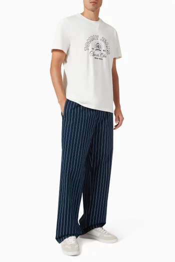 Jaimie Relaxed Pinstripe Pants in Twill