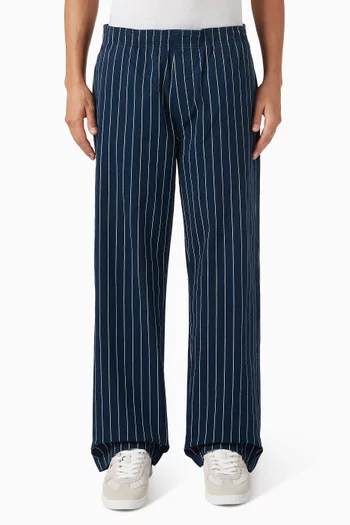 Jaimie Relaxed Pinstripe Pants in Twill