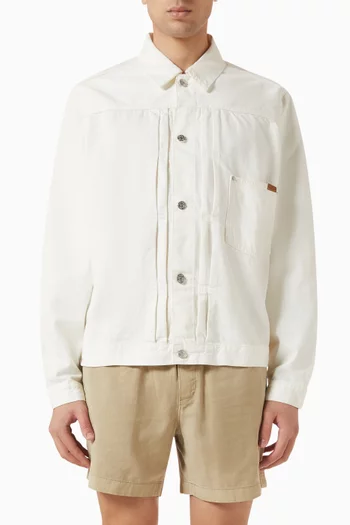 Trucker Jacket in Washed Denim