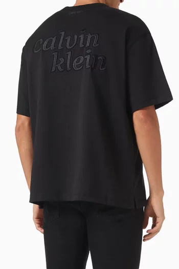 Logo-applique T-shirt in Cotton