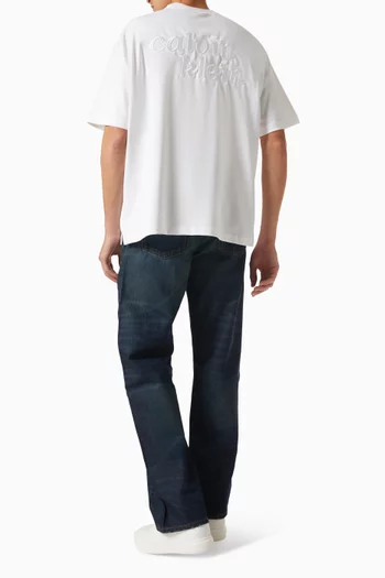 Logo-applique T-shirt in Cotton