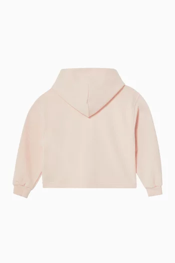 Logo Boxy Fit Hoodie in Cotton-blend
