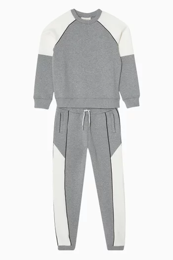 Colour-blocked Sweatpants in Cotton-blend