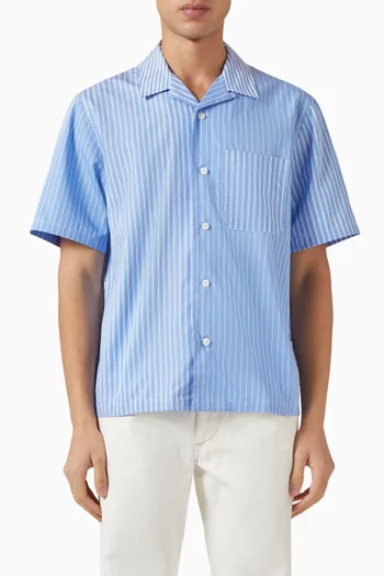 Avery Striped Shirt in Cotton-poplin
