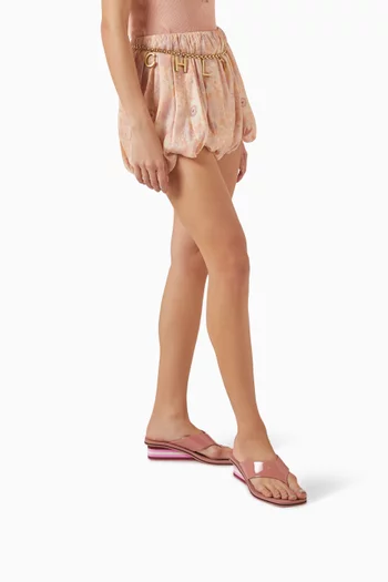 Swimming Cool Wedge Sandals in Patent Leather