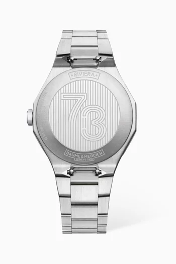 Riviera Quartz Stainless Steel Watch, 39mm