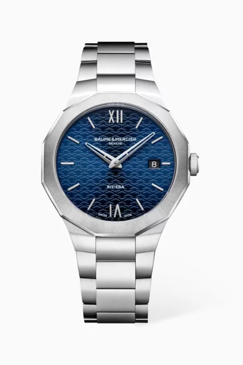 Riviera Quartz Stainless Steel Watch, 39mm