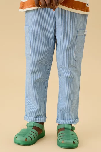 Striped Denim Trousers