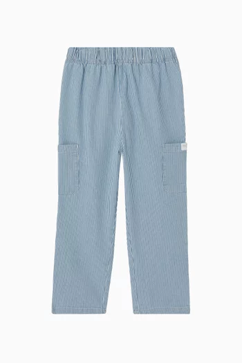 Striped Denim Trousers