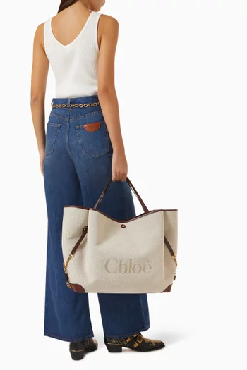 Clover Double Carry Tote Bag in Canvas