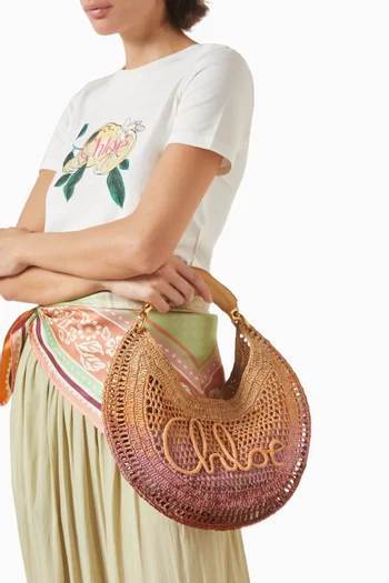Banana Hobo Bag in Raffia
