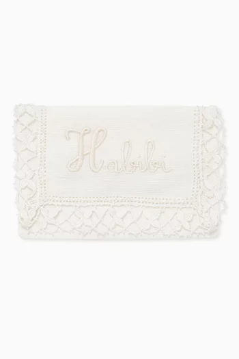 Camarinas Embroidered Jewel Pouch in Linen