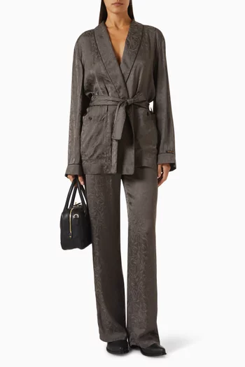 Brittany Pyjama Pants in Viscose-jacquard