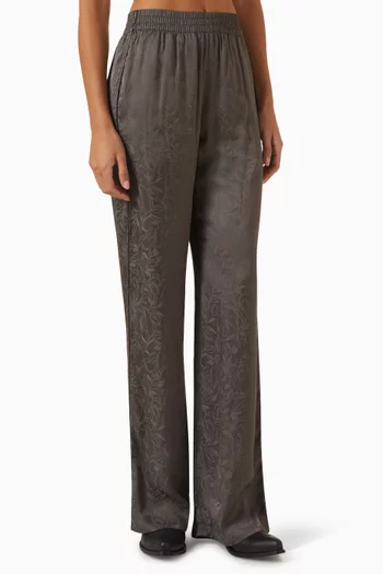 Brittany Pyjama Pants in Viscose-jacquard