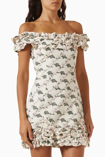 Jardin Anhelo Mini Dress in Cotton