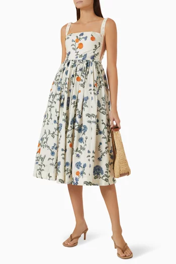 Mielero Brisa Midi Dress in Linen