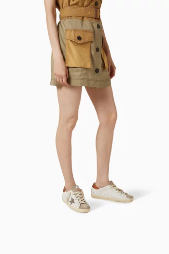 Super-Star Sneakers in Leather & Glitter
