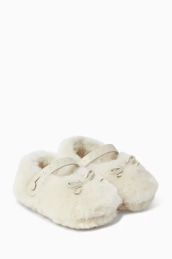 Soft Ballerina Slippers in Shearling