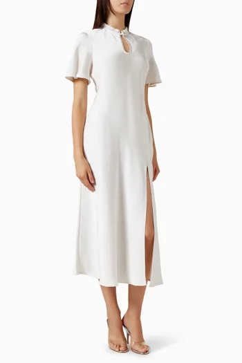 Flowy Midi Dress in Satin