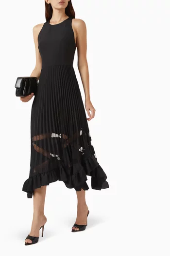 Crisscross-back Midi Dress