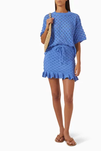 Arlo Pointelle Knit Mini Skirt