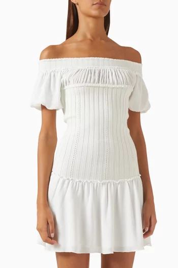 Aura Off-shoulder Mini Dress in Knit