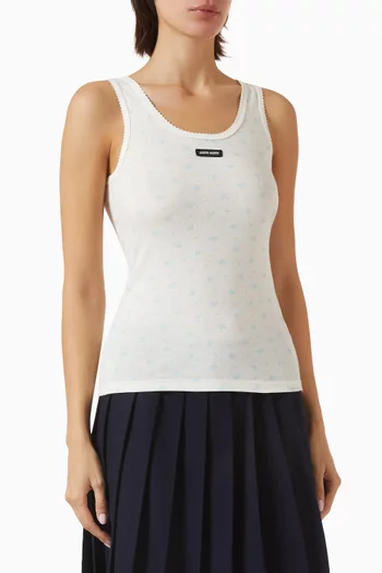Logo Tank Top in Ribbed-jersey
