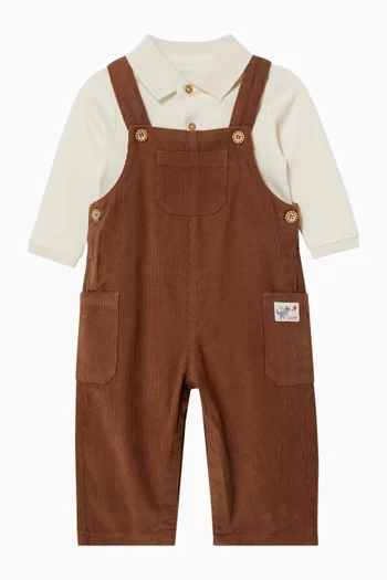 Thick Polo Bodysuit in Organic Cotton