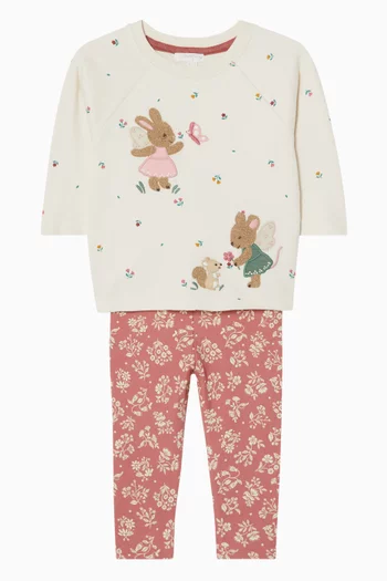Little Fairy Print Thick Shirt in Organic Cotton