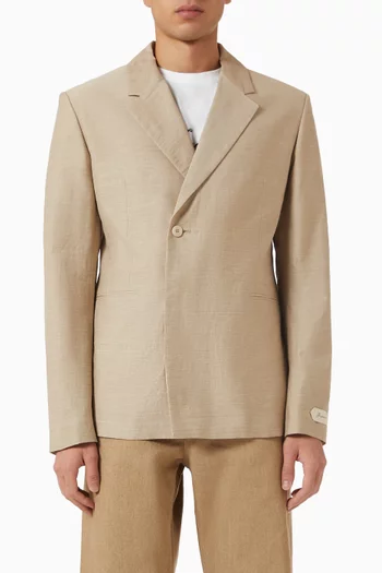 The Melo Blazer in Linen-blend