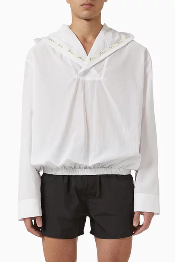 Le Haut Marin Hooded Sailor Top in Cotton-blend