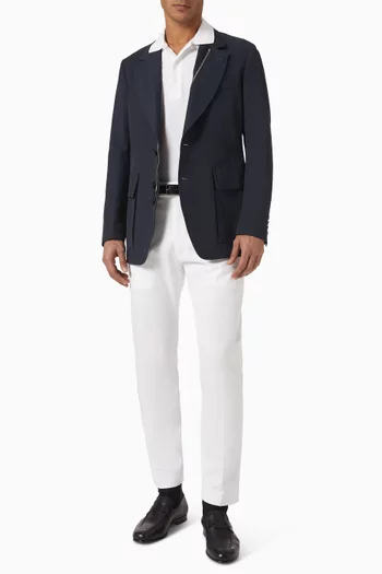 Zip Blazer in Twill