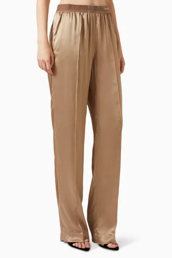 Straight-leg Pants in Silk