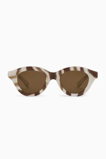 Triomphe Mini Round Sunglasses in Acetate