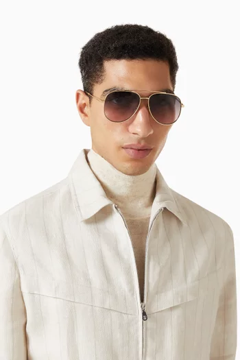 City Aviator Sunglasses in Metal