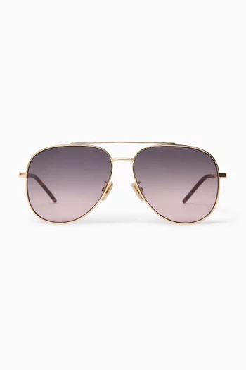 City Aviator Sunglasses in Metal