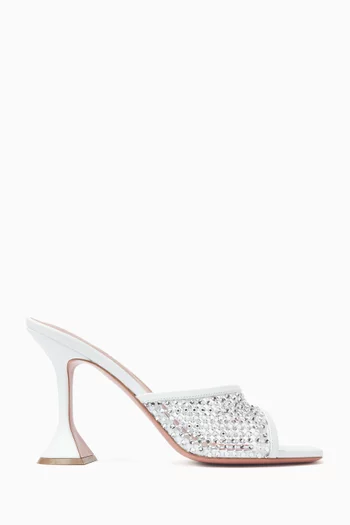 Lupita 95 Crystal Net Sandals in Nappa Leather